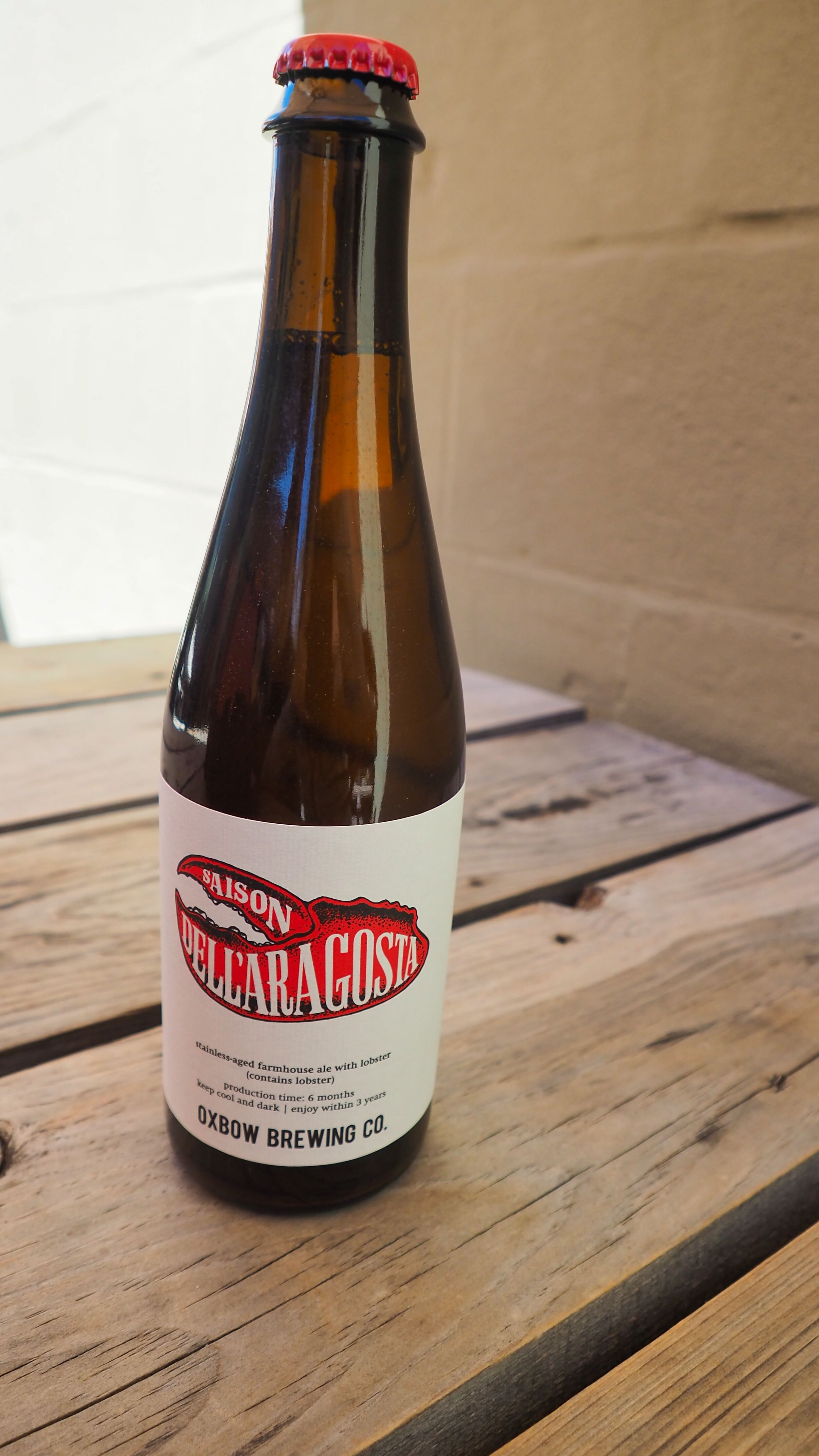 Oxbow Brewing Lobster Beer