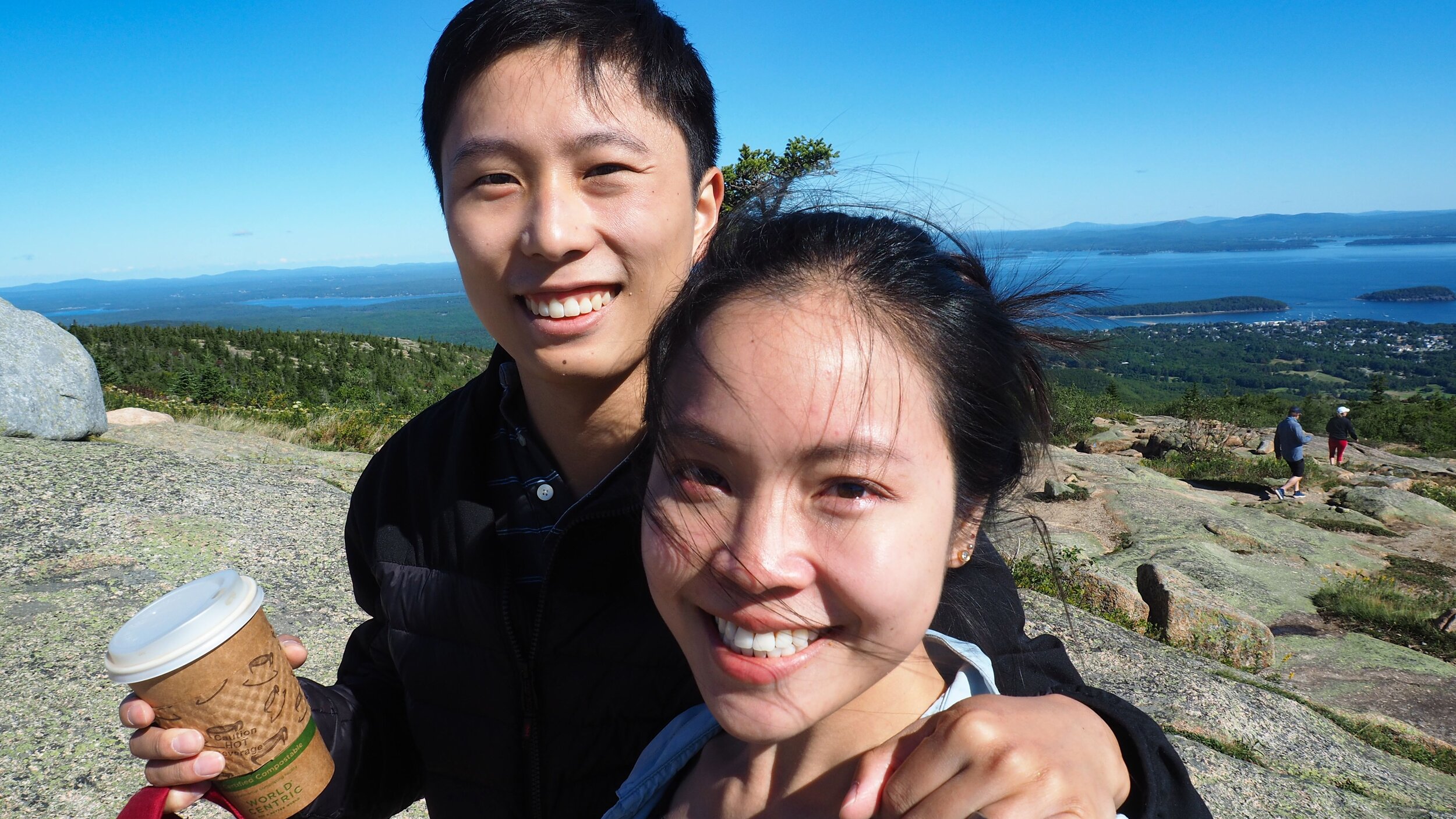 Slightly blurry but very happy last photo in Acadia National Park!