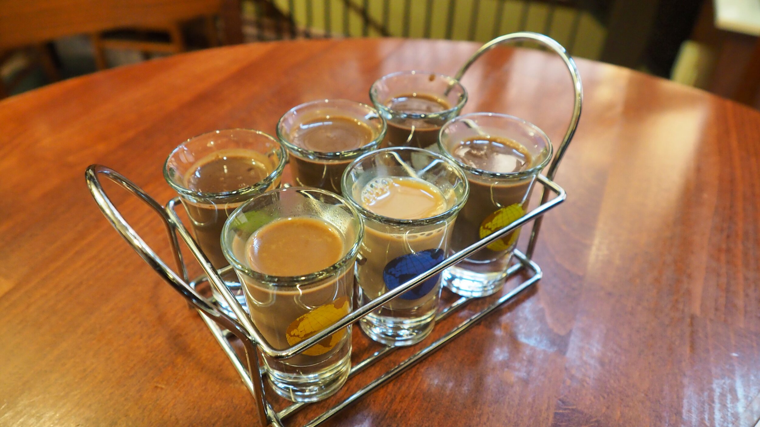 Drinking chocolate flight