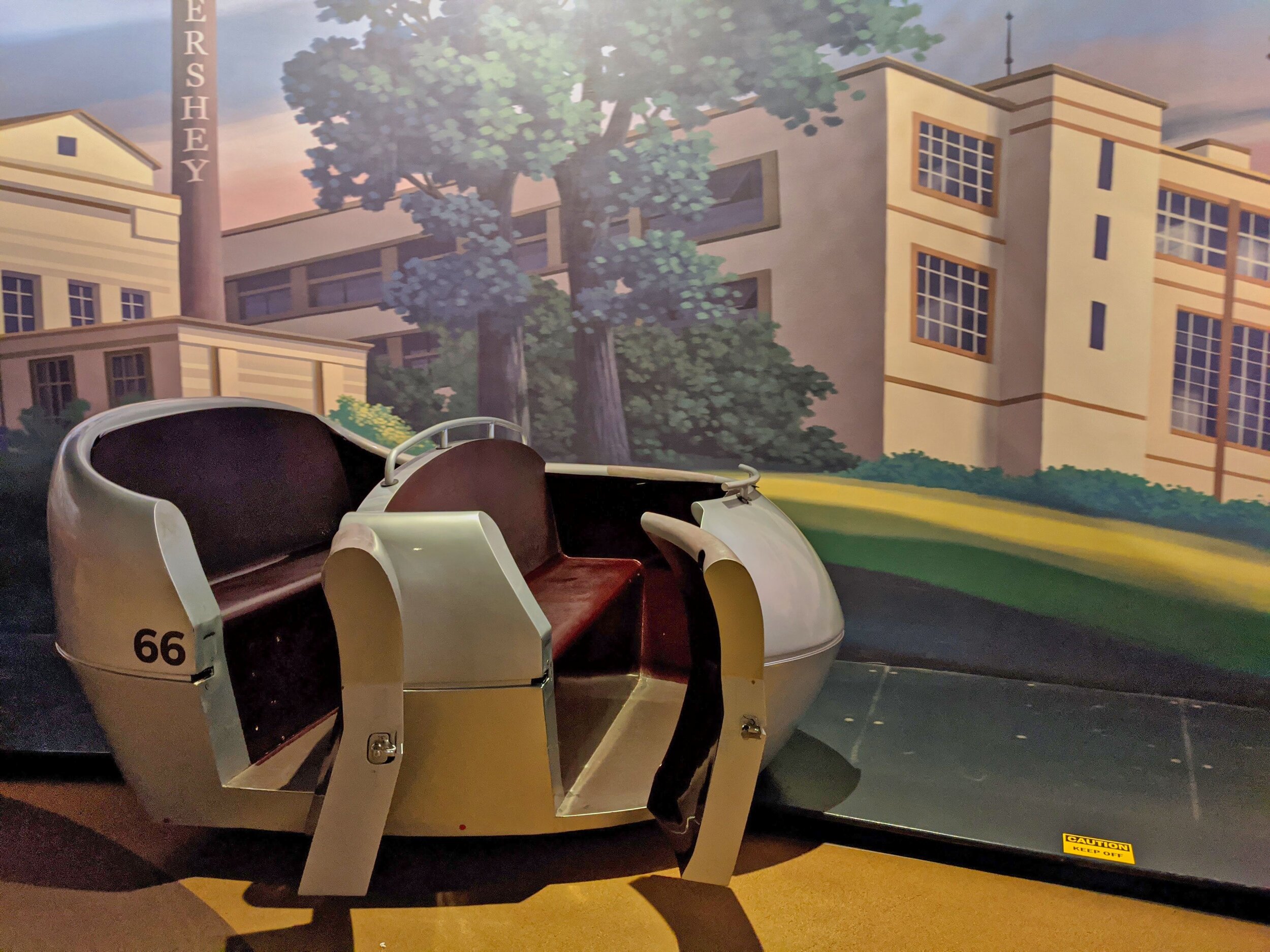 Coaster car on the ride-like tour of Hershey Chocolate World