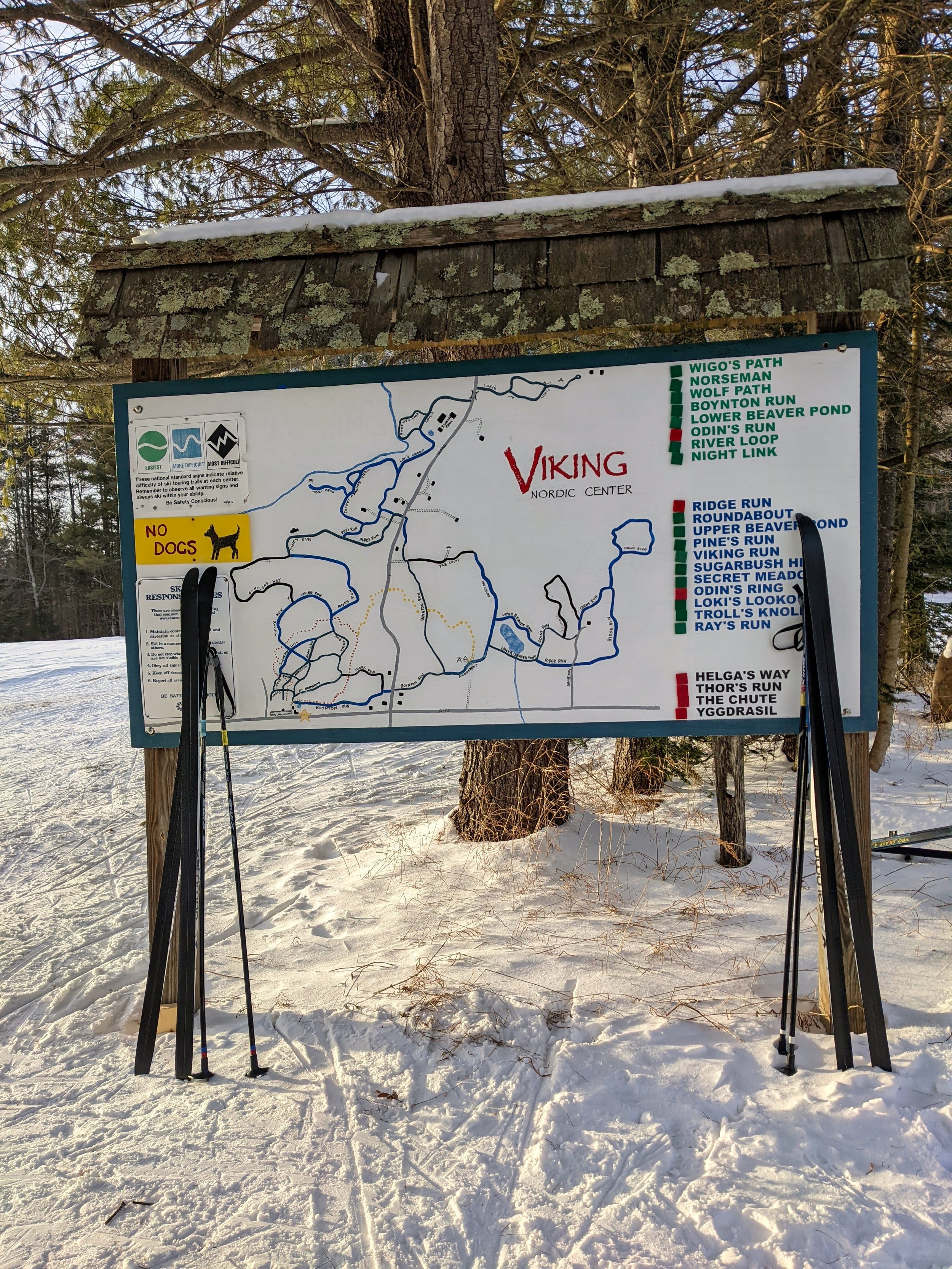 Viking Nordic Center Vermont ski snowshoe