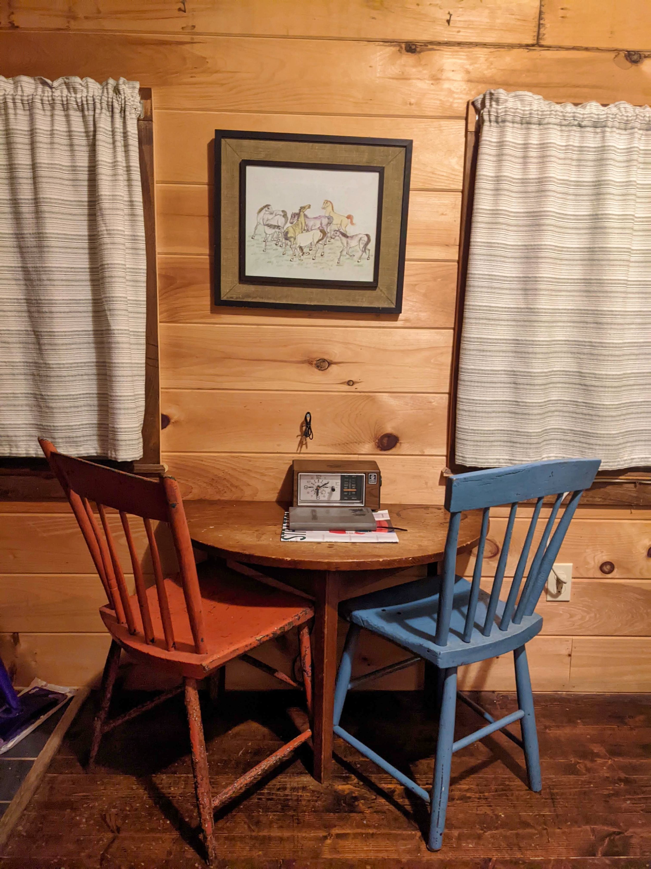 snowy cabin Londonderry Vermont